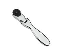 Ujjdwiurgh 1 PCS Clé à Cliquet Double Tête en Acier Argenté 1/4" à Rotation, avec Manche à Cliquet à Douille D'Engrenage à 72 Dents