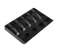 Ujjdwiurgh 1 PCS Plateau-Caisse Plateaux D'Insertion de Tiroir-Caisse, Noir, 5 Compartiments pour Billets et 4 Compartiments pour Pièces,
