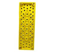 Ujjdwiurgh 1 PCS Plateau de Broyeur à Sec Rectangulaire Carte de Meulage Châssis Pneumatique Disque de Meulage à Sec Pneumatique Papier Abrasif Machine Accessoires Jaune