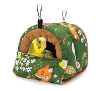 Ujjdwiurgh 1 Pièce Nid D'Oiseau Maison Hiver Chaud Câlin Cabane Lit D'Oiseau Hamac Suspendu pour Perroquets Perruches Perruches Calopsittes