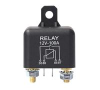Ujjdwiurgh 1 Pièce Relais Automobile pour Voiture, Camion, Moteur, en Plastique Noir, 12V 100A, Type Continu