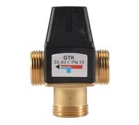 Ujjdwiurgh 1 Pièce SéRies 3 Way DN25 Laiton Fileté à L'ExtéRieur Mitigeur Thermostatique Vanne Thermostatique pour Chauffe-Eau Solaire