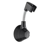 Ujjdwiurgh 1 Pièce Support de Douche Réglable à 360° Support de Pommeau de Douche en Pâte Solide Sans Perçage Support de Douche Noir