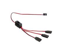 Ujjdwiurgh 1 PièCes RC Servo Extension 1 à 3 Y Câble de LED Interrupteur d'alimentation de Commande de LumièRe pour JR Futaba Modèle RC
