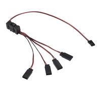 Ujjdwiurgh 1 PièCes RC Servo Extension 1 à 4 Y Câble de LED Interrupteur d'alimentation de Contrôle de la LumièRe pour JR Futaba Modèle RC