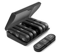 Ujjdwiurgh 1 Pilulier de Voyage PCS Pilulier Hebdomadaire 3 Fois un Étui à Pilules Étanche à la Lumière Du Jour Universel Portable