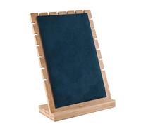 Ujjdwiurgh 1 présentoir à bijoux en bambou pour comptoir avec base amovible