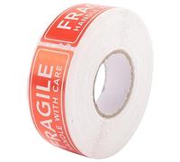 Ujjdwiurgh 1 Rouleau / 500 PièCes SéRies Autocollants Fragiles - PoignéE Fragile avec éTiquettes D'Entretien - pour le DéPlacement, L'ExpéDition, L'Envoi