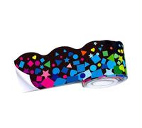 Ujjdwiurgh 1 Rouleau de 59 Pieds de Bordures de Tableau D'Affichage Auto-Adhésives, Autocollant de Garniture de Bordure de Confettis Festonnés pour la Décoration de Salle de Classe D'École