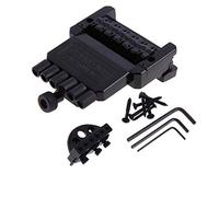 Ujjdwiurgh 1 Set 6 Cordes Selle Sans TêTe Guitare Pont Cordier Noir pour Guitare éLectrique PièCes de Rechange