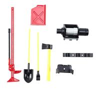 Ujjdwiurgh 1 Set Bagage Rack Treuil Pelle RéServoir de Carburant Décoration pour Rc ModèLe Voitures PièCes de Rechange Simulation Escalade de Voiture Scx10 D90