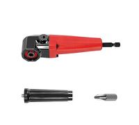 Ujjdwiurgh 1 tournevis à angle droit 90 ° avec adaptateur d'angle de perçage, tournevis, clé hexagonale, porte-douille, outil électrique, rouge