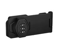 Ujjdwiurgh 1 verrou d'armoire sans clé en métal noir de 10,2 cm avec mot de passe à combinaison à code à code loquet loquet à bouton tournant pour tiroir en bois armoire