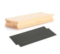 Ujjdwiurgh 10 & 14 Bloc de Ponçage de Rayon de Touche de Guitare à Double Usage, Bloc de Ponçage de Nivellement de Touche de + Papier Abrasif