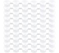 Ujjdwiurgh 10 Bandes 60 Pots Vides Pots de Peinture Blanc Peinture Tasse Bande Peinture Conteneurs de Stockage Peinture Artisanat Fournitures pour Salle de Classe