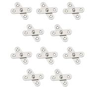 Ujjdwiurgh 10 Charnières de Porte de Hangar, Charnière Cachée de Placard de Cuisine à Rotation à 360 Degrés, Pivot en Acier Inoxydable Rotatif, 57x16 mm