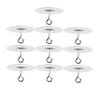 Ujjdwiurgh 10 Crochets de Plafond Adhésifs pour Murale de Plafond Texturée en Béton -Corn, Sans Perçage, Crochets de Plafond Auto-Adhésifs Durables et Faciles à Installer