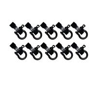 Ujjdwiurgh 10 Ensembles de Manilles à Nœud en Métal, Boucle de Corde de Parapluie en Alliage, Boucle D Réglable, Boucle de Bracelet de Corde de Parapluie Noire