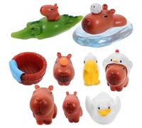 Ujjdwiurgh 10 Miniatures de Capybaras - Figurines d'animaux Miniatures en Résine pour Gâteau d'anniversaire