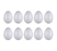 Ujjdwiurgh 10 Oeufs en 6 Cm Blanc Oeuf de Pâques Oeuf DéCoratif pour Peindre ou Coller