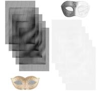 Ujjdwiurgh 10 Pack pour Les Accessoires de Cosplay en Fourrure PVC pour Les Yeux, Maillage en Plastique pour Les Fourrures Adapté au Masque DIY Crafts