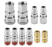 Ujjdwiurgh 10 Pcs 1/4 Pouce Conduite D'Air Compresseur Raccord Connecteur Coupler Quick Release Pneumatique PièCes pour Air Outils MatéRiel