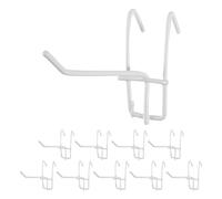 Ujjdwiurgh 10 Pcs 3.9 Pouces Long Blanc MéTal Magasin Grille Mur Support Affichage Crochets