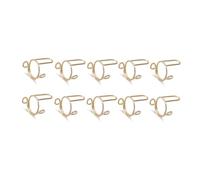 Ujjdwiurgh 10 PCS Anneaux Fins pour Ongles pour la Protection Quotidienne des Doigts des Femmes, Cadeau Métallique pour Petite Amie, Couleur Or