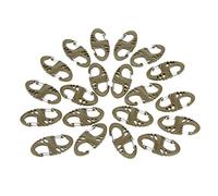 Ujjdwiurgh 10 Pcs Mousqueton Bouton-Pression Metal Pratique de Sports de Plein air en Forme de 8 + Boucle d'escalade en Plastique Clip de Crochet de Camping de Randonnee Porte-cles