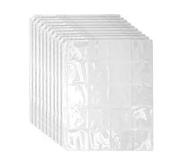 Ujjdwiurgh 10 Pièces 20 Poches Porte-Monnaie Classiques Pages de Dossier Pages D'Album de Pièces de Monnaie pour Album de Stockage Sac de Rangement Transparent