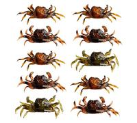 Ujjdwiurgh 10 PièCes Appâts de Crabe Artificiels 3D Simulation Crabe Leurres avec HameçOns Pointus PêChe en Mer Crabe Appâts PièGes Accessoires de PêChe