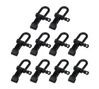 Ujjdwiurgh 10 Pièces Boucle de Manille de Bracelet Paracorde, Fermoir de Manille D'Ancre d'arc Clip de Manille Réglable pour Bracelet de Survie Noir