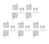 Ujjdwiurgh 10 Pièces Charnières Dissimulées Invisibles pour Porte D'Armoire Haut et Bas, Pivot CT, Codes D'Angle pour Support D'Affichage de Placard à Panneaux en Bois