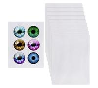 Ujjdwiurgh 10 Pièces de Filet pour Les Yeux de Fursuit, Filet pour Les Yeux Noir de 11,8 X 8,6 Pouces, Feuille de en Plastique PVC Anti-Poussière de 0,5 mm pour Furries Cosplay A