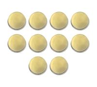 Ujjdwiurgh 10 Pièces de Pièces Vierges de 40 mm à Graver, pour la Réalisation de Bricolages et de Badges, avec des Boîtes de Protection Transparentes en Or.