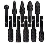 Ujjdwiurgh 10 Pièces Ensemble de à Râpe Rotatives Fraises Rotatives à Tige Hexagonale de 1/4 Pouces pour la Sculpture sur Bois Facile à Installer Facile à Utiliser