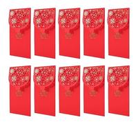 Ujjdwiurgh 10 Pièces Enveloppes Rouges Du un Chinois Enveloppes D'Argent Chanceux Paquet Rouge Du Festival Du pour le Mariage Du un (7X3.4 Pouces)