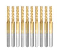 Ujjdwiurgh 10 Pièces Fraise en Bout de Carbure de Revêtement de Titane Fraise de Gravure Fraises de Routeur CNC pour Machine à PCB, Tige de 1/8 Pouces 2.5Mm