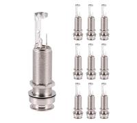 Ujjdwiurgh 10 PièCes Guitare Pickup Endpin Sortie Jack Ceinture de Chromé