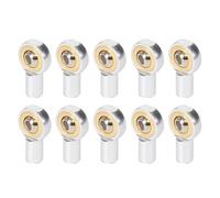 Ujjdwiurgh 10 Pièces M2.5 Biellette de Liaison Support D'Extrémité à Rotule pour Modèle RC Voiture Bateau Avion Camions Argent