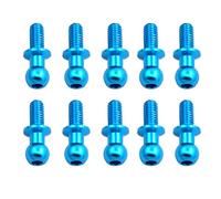 Ujjdwiurgh 10 PièCes M3 Vis à TêTe SphéRique Hexagonale en MéTal pour TT01 TT02 D5 1/10 TéLéCommandéE DéRive Voiture PièCes de Rechange Universelles, Bleu