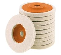 Ujjdwiurgh 10 Pièces Meuleuse D'Angle Meule en Feutre 100mm Meule de Polissage Miroir Orange