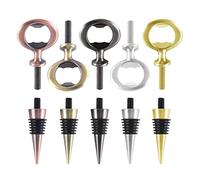 Ujjdwiurgh 10 PièCes Ouvre-Bouteille en MéTal et Bouchon à Vin Blanc en Acier Inoxydable Plat Ouvre-Bouteille Inserts Kit Ouvre-BièRe MatéRiel