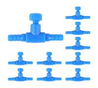 Ujjdwiurgh 10 Pieces Pompe a air vannes de Regulation en Plastique pour Aquarium Reservoir de Poisson 2 Voie, Bleu