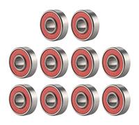Ujjdwiurgh 10 PièCes SéRies 608- Longboard Roulement IntéGré Roulement de Roue de Planche à Roulettes Roulement de Patins à Roulettes 8X22X12.6Mm, Rouge