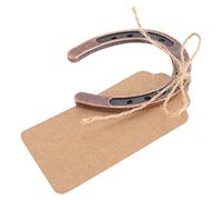 Ujjdwiurgh 10 PièCes SéRies Bonne Chance Faveurs de Mariage de Fer à Cheval avec Tags Cadeaux Horseshoe Rustiques pour DéCorations de Noce Vintage