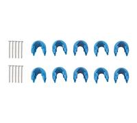 Ujjdwiurgh 10 PièCes SéRies Filet d'escalade Filet de Connecteur en Plastique Accessoires d'escalade à Boucle pour L'ExtéRieur Amusement PièCes de Corde d'escalade Osciller Bleu