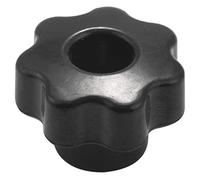 Ujjdwiurgh 10 PièCes SéRies M6 Bouton de Filetage Interne Vis en Plastique TêTe éToile Bouton de Serrage Noir M6 X 25