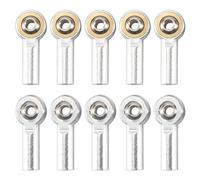 Ujjdwiurgh 10 PièCes SéRies Pince Une Cravate en MéTal Link Rod End la Balle Commune Porte-TêTe pour TéLéCommande 1/10 Le Camion sur Chenille