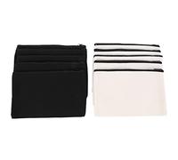 Ujjdwiurgh 10 Pièces Séries Toile Maquillage Toile Zipper Poche Étui à Crayons Blanc Diy Artisanat Poche pour Voyage Diy Artisanat École